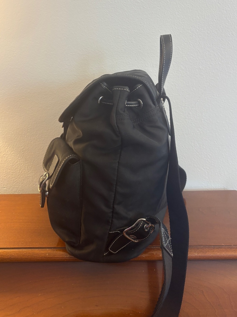 Vintage Coach Black Nylon Cargo Backpack Bag 4290 - Picture 5 of 16